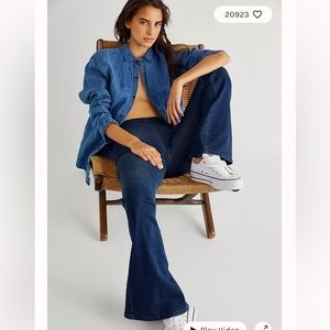 Free People Penny Pull-On Flare Jeans